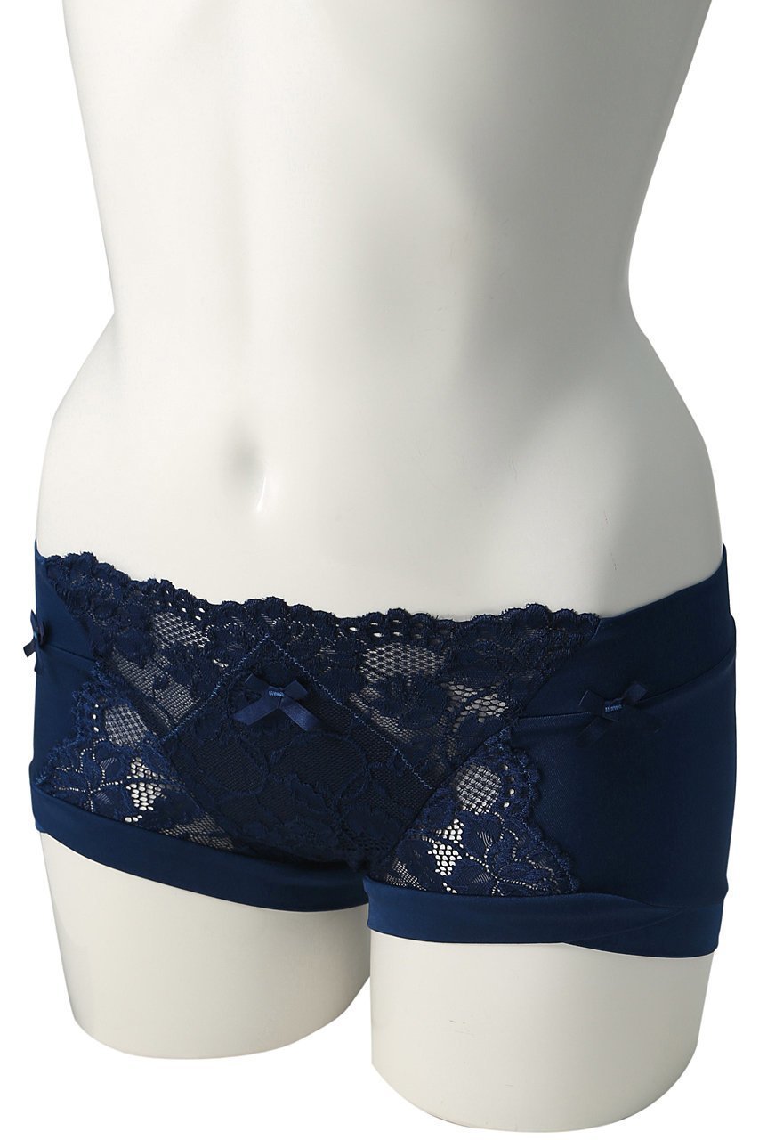 【ツェルマット/ZERMATT】のカシュクール ボクサーショーツ インテリア・キッズ・メンズ・レディースファッション・服の通販 founy(ファニー) 　ファッション　Fashion　レディースファッション　Fashion for Women　下着・ランジェリー　Lingerie & Intimates　ショーツ・ランジェリー用ボトムス　Panties / Briefs / Lingerie Bottoms　カシュクール　Wrap Design　ショーツ　Shorts, Short Pants　フェミニン　Feminine, Girly　ボトム　Bottoms, Lower Wear　ランジェリー　Lingerie, Intimate Wear　リボン　Ribbon, Bow　レース　Lace, Lace Fabric　ロマンティック　Romantic, Feminine Style　ネイビー|ID: prp329100000011611 ipo3291000000035760538