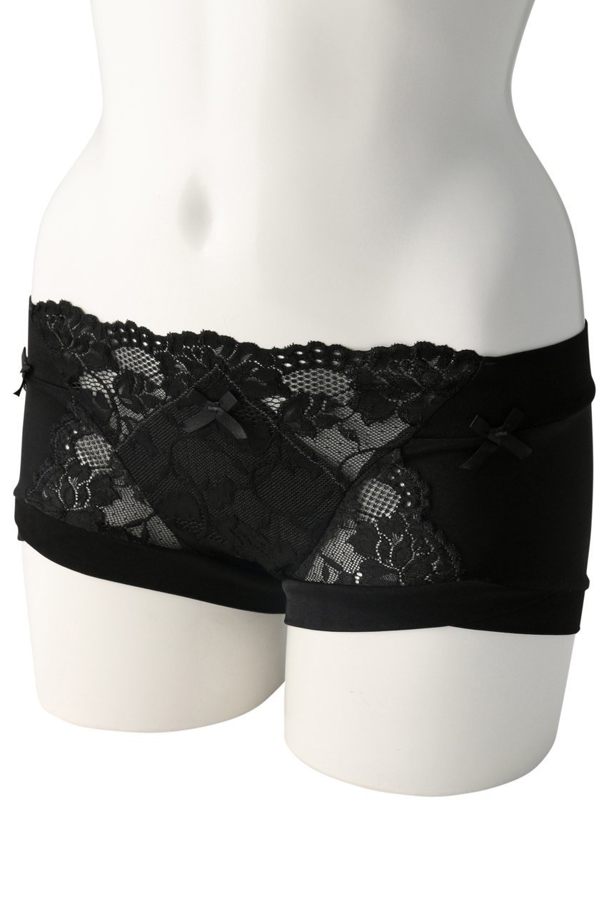 【ツェルマット/ZERMATT】のカシュクール ボクサーショーツ インテリア・キッズ・メンズ・レディースファッション・服の通販 founy(ファニー) 　ファッション　Fashion　レディースファッション　Fashion for Women　下着・ランジェリー　Lingerie & Intimates　ショーツ・ランジェリー用ボトムス　Panties / Briefs / Lingerie Bottoms　カシュクール　Wrap Design　ショーツ　Shorts, Short Pants　フェミニン　Feminine, Girly　ボトム　Bottoms, Lower Wear　ランジェリー　Lingerie, Intimate Wear　リボン　Ribbon, Bow　レース　Lace, Lace Fabric　ロマンティック　Romantic, Feminine Style　ブラック|ID: prp329100000011611 ipo3291000000035760540