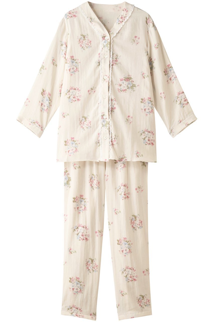 【ナナデコール/nanadecor】のプリムローズ パジャマ インテリア・キッズ・メンズ・レディースファッション・服の通販 founy(ファニー) 　ファッション　Fashion　レディースファッション　Fashion for Women　パジャマ　Pajamas, Sleepwear　フェミニン　Feminine, Girly　フラワー　Flower, Floral　プリント　Print, Printed Pattern　レース　Lace, Lace Fabric　ナチュラル|ID: prp329100000012130 ipo3291000000032831700