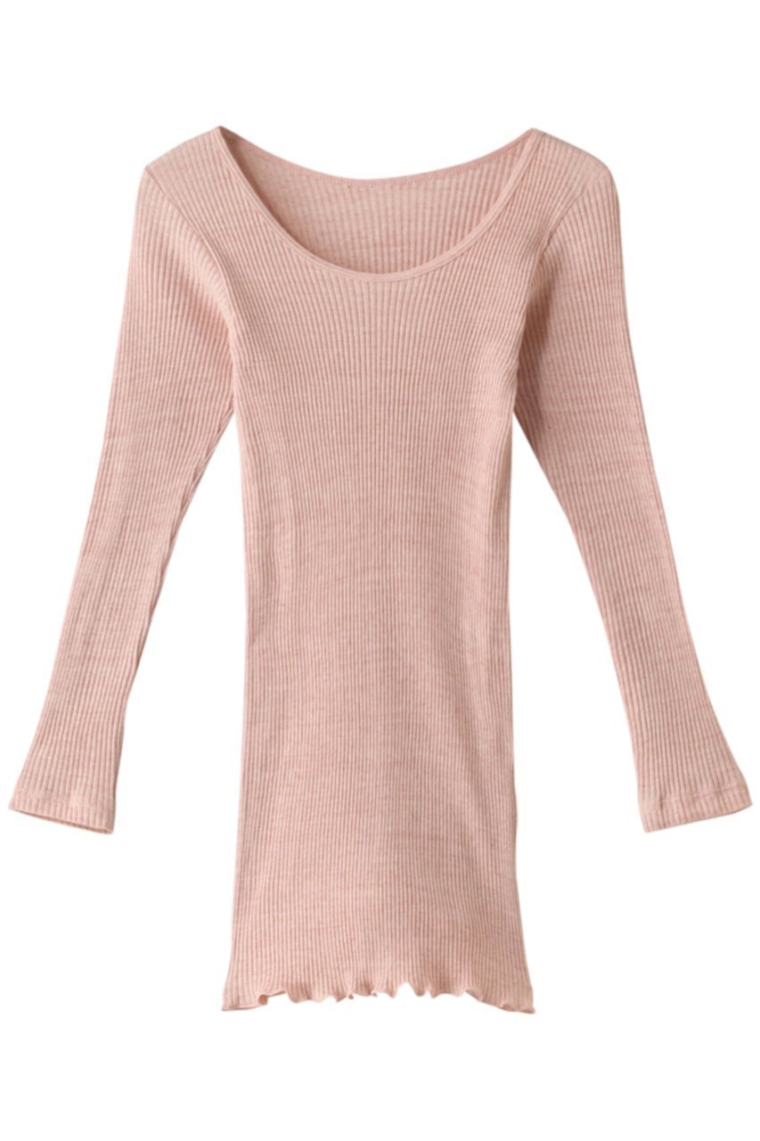 【ナナデコール/nanadecor】のナナリブロングTシャツ インテリア・キッズ・メンズ・レディースファッション・服の通販 founy(ファニー) ファッション Fashion レディースファッション Fashion for Women トップス・カットソー Cut & Sew Tops シャツ・ブラウス・オフィスカジュアル Elegant Blouses & Button-Ups ロングTシャツ・Tシャツ Longline T-Shirts & Tees カットソー・ベーシックTシャツ Cut-and-Sewn Tops / Stretch Tees & Basics インナー Innerwear シンプル Simple, Minimal スリーブ Sleeve, Long Sleeve / Short Sleeve フィット Fit, Slim Fit ベーシック Basic, Essential ロング Long, Long-Length ピンク|ID: prp329100000012201 ipo3291000000032839820