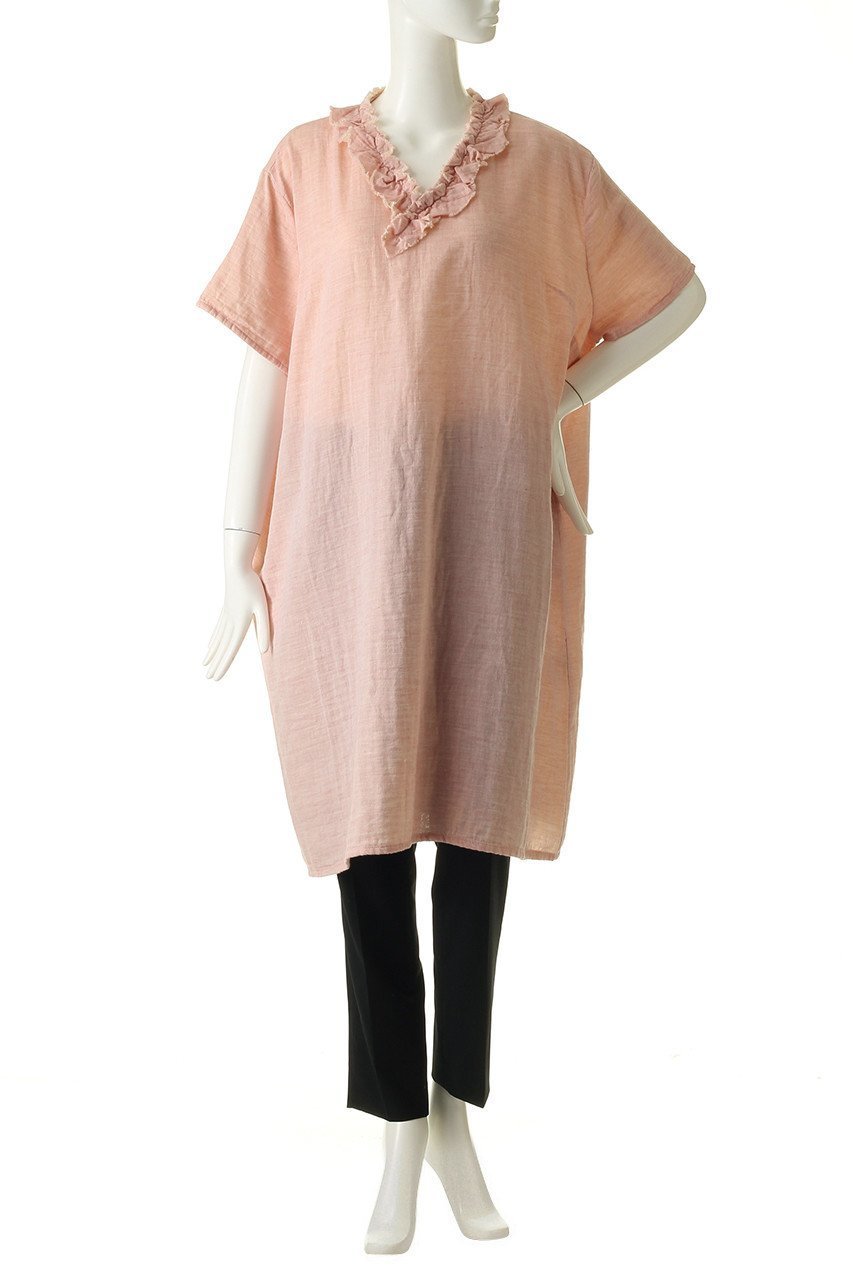 【ナナデコール/nanadecor】のローズマリーガーゼチュニック 人気、トレンドファッション・服の通販 founy(ファニー) 　ファッション　Fashion　レディースファッション　Fashion for Women　ワンピース　Dresses　チュニック　Tunic Tops & Dresses　チュニック　Tunic, Long Top　フェミニン　Feminine, Girly　フリル　Frill, Ruffle　リゾート　Resort, Vacation Style　リラックス　Relax, Relaxed Fit　other-2|ID: prp329100000012211 ipo3291000000035738616