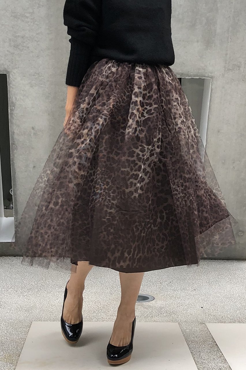 【ビリティス ディセッタン/Bilitis dix-sept ans】のレオパードチュチュスカート(72cm) 人気、トレンドファッション・服の通販 founy(ファニー) 　ファッション　Fashion　レディースファッション　Fashion for Women　スカート　Skirts　ロングスカート　Long Skirts / Maxi & Midi Skirts　ガーリー　Girly, Feminine Style　タオル　Towel, Bath Towel　チュール　Tulip, Tulip Motif　トレンド　Trend, Trending Now　定番　Standard, Basic Item　人気　Popular, Best Seller　フェミニン　Feminine, Girly　リラックス　Relax, Relaxed Fit　ロング　Long, Long-Length　おすすめ　Recommended / Our Picks　other-6|ID: prp329100000012428 ipo3291000000036562962