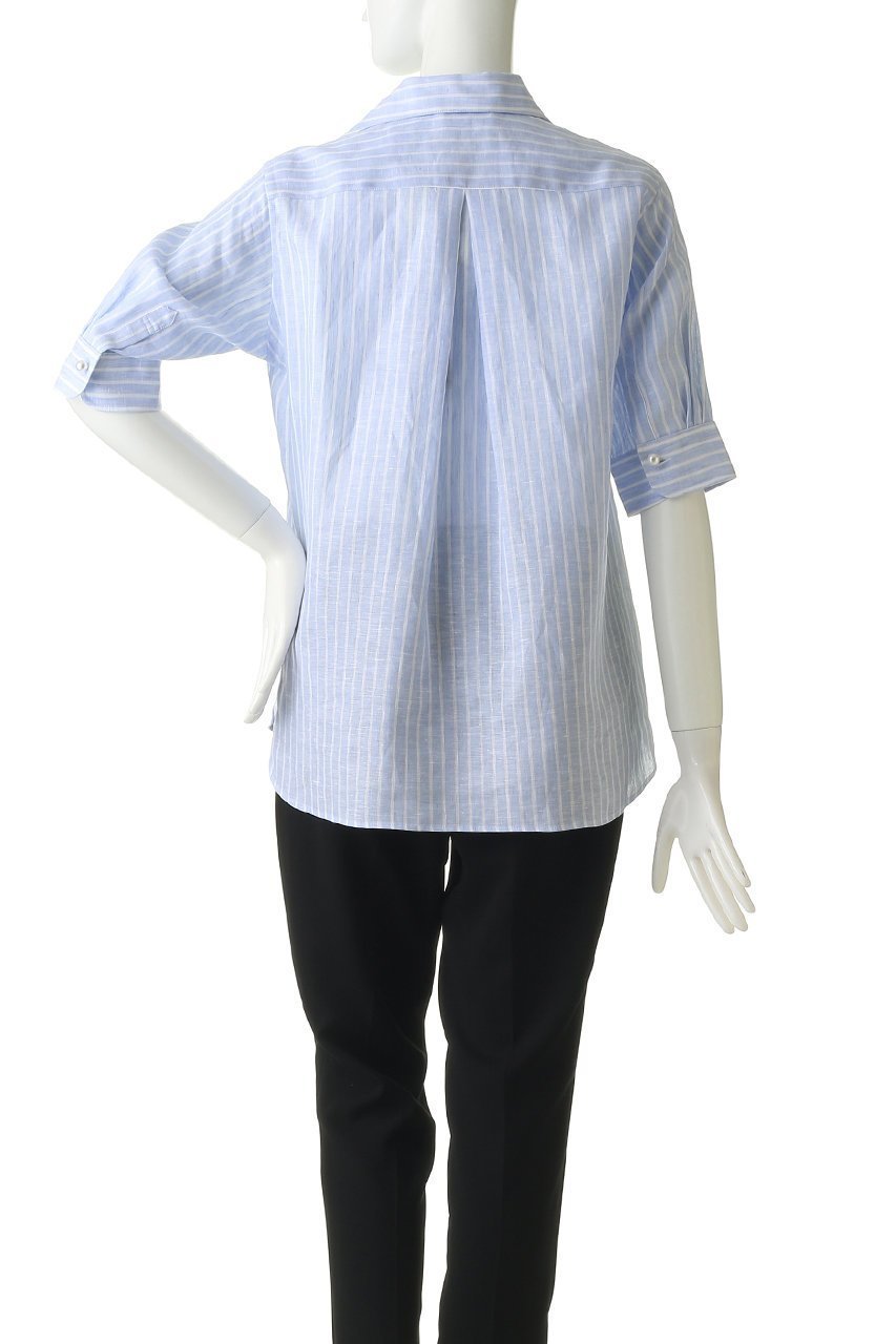 【マルティニーク/martinique】のリネンパールボタンブラウス 人気、トレンドファッション・服の通販 founy(ファニー) 　ファッション　Fashion　レディースファッション　WOMEN　トップス・カットソー　Tops/Tshirt　シャツ/ブラウス　Shirts/Blouses　おすすめ　Recommend　ショート　Short　スリーブ　Sleeve　パール　Pearl　フロント　Front　リネン　Linen　エレガント 上品　Elegant　other-4|ID: prp329100000012957 ipo3291000000031419980