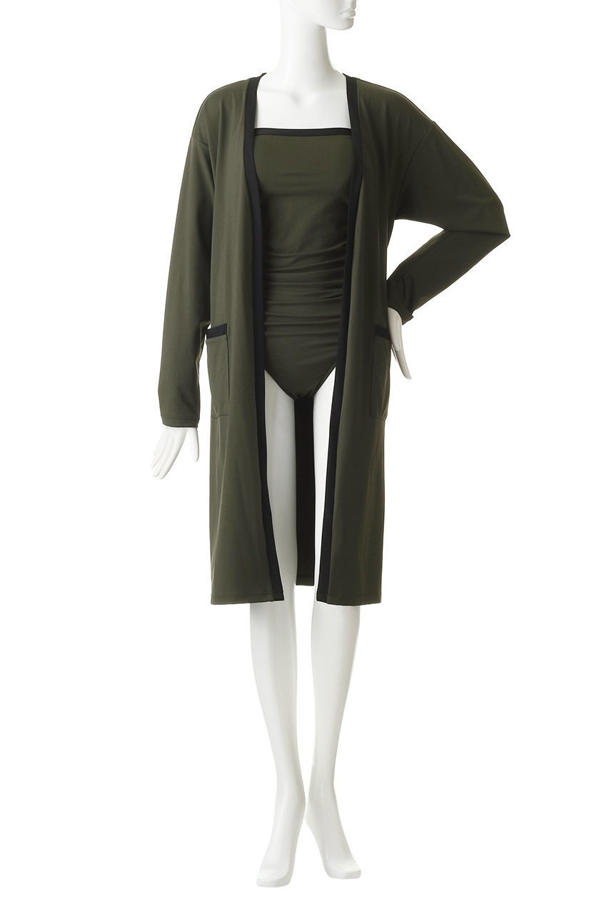 【レイール/Reir】の【大日方久美子×ESSEN.LAUTREAMONT×Reir】ロングカーディガン 人気、トレンドファッション・服の通販 founy(ファニー) 　ファッション　Fashion　レディースファッション　Fashion for Women　トップス・カットソー　Cut & Sew Tops　カーディガン・羽織り　Layered Style Cardigans　スポーツウェア　Functional & Stylish Sportswear　スポーツ アウター　Sports Outerwear / Running Jacket / Windbreaker　なめらか　Smooth, Silky Texture　カーディガン　Cardigan, Knitwear　シンプル　Simple, Minimal　スポーツ　Sports, Activewear　フェミニン　Feminine, Girly　リゾート　Resort, Vacation Style　リボン　Ribbon, Bow　ロング　Long, Long-Length　人気　Popular, Best Seller　水着　Swimsuit, Swimwear　other-6|ID: prp329100000013675 ipo3291000000036705817