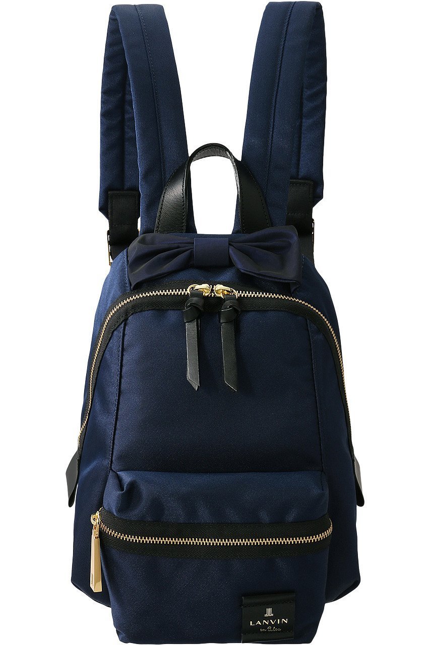 【ランバン オン ブルー/LANVIN en Bleu】のミニカデロ 480213 インテリア・キッズ・メンズ・レディースファッション・服の通販 founy(ファニー) 　ファッション　Fashion　レディースファッション　Fashion for Women　バッグ　Bags　リボン　Ribbon, Bow　リュック　Backpack, Rucksack　エレガント 上品　Elegant　定番　Standard, Basic Item　ネイビー|ID: prp329100000015044 ipo3291000000036091615
