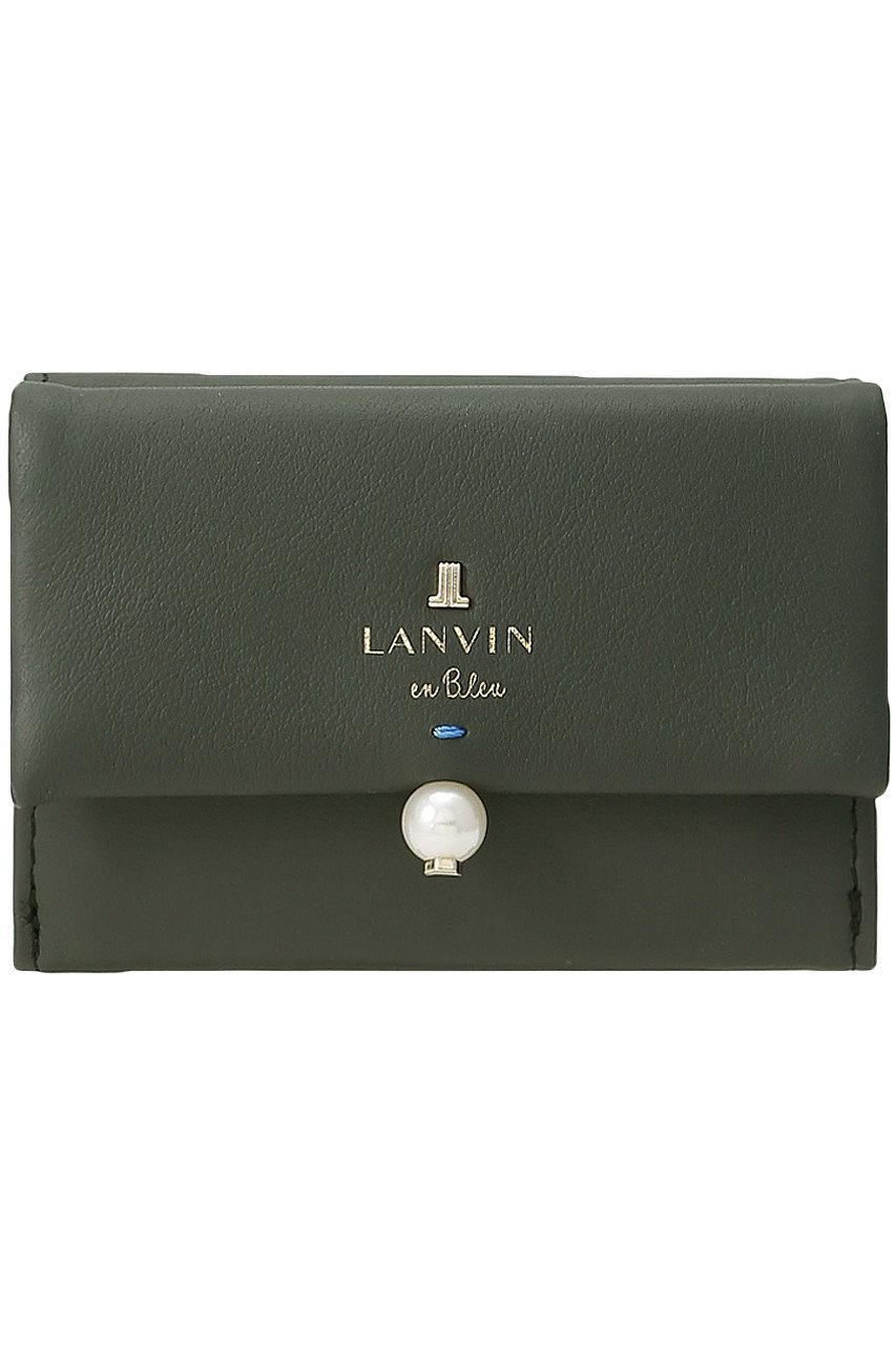 【ランバン オン ブルー/LANVIN en Bleu】のシャペル 三ツ折サイフ インテリア・キッズ・メンズ・レディースファッション・服の通販 founy(ファニー) 　ファッション　Fashion　レディースファッション　WOMEN　財布　Wallets　コンパクト　Compact　パール　Pearl　フェミニン　Feminine　フラップ　Flap　定番　Standard　財布　Wallet　ブラック|ID: prp329100000015045 ipo3291000000021984391