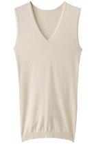 【ランジェリーク/LANGELIQUE】のシルクカシミヤ ノースリーブ オフホワイト|ID: prp329100000016330 ipo3291000000035885179