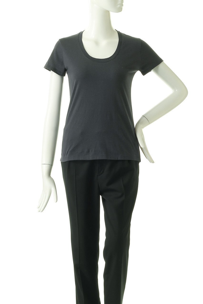 【フォーコーナーズ/+FOUR CORNERS】の半袖Tシャツ(Uネック) 人気、トレンドファッション・服の通販 founy(ファニー) 　ファッション　Fashion　レディースファッション　WOMEN　トップス・カットソー　Tops/Tshirt　シャツ/ブラウス　Shirts/Blouses　ロング / Tシャツ　T-Shirts　カットソー　Cut and Sewn　おすすめ　Recommend　ショート　Short　スリーブ　Sleeve　ベーシック　Basic　半袖　Short Sleeve　吸水　Water Absorption　other-2|ID: prp329100000018441 ipo3291000000031410005