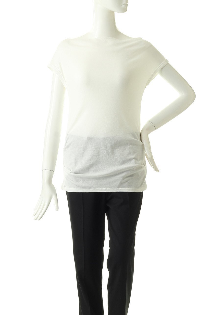 【フォーコーナーズ/+FOUR CORNERS】のハーフミラノオフショルダーTシャツ 人気、トレンドファッション・服の通販 founy(ファニー) 　ファッション　Fashion　レディースファッション　Fashion for Women　トップス・カットソー　Cut & Sew Tops　シャツ・ブラウス・オフィスカジュアル　Elegant Blouses & Button-Ups　ロングTシャツ・Tシャツ　Longline T-Shirts & Tees　カットソー・ベーシックTシャツ　Cut-and-Sewn Tops / Stretch Tees & Basics　おすすめ　Recommended / Our Picks　シャーリング　Shirring, Ruched　ショート　Short, Short Length　シンプル　Simple, Minimal　スリーブ　Sleeve, Long Sleeve / Short Sleeve　旅行　Travel　other-2|ID: prp329100000018444 ipo3291000000035809644