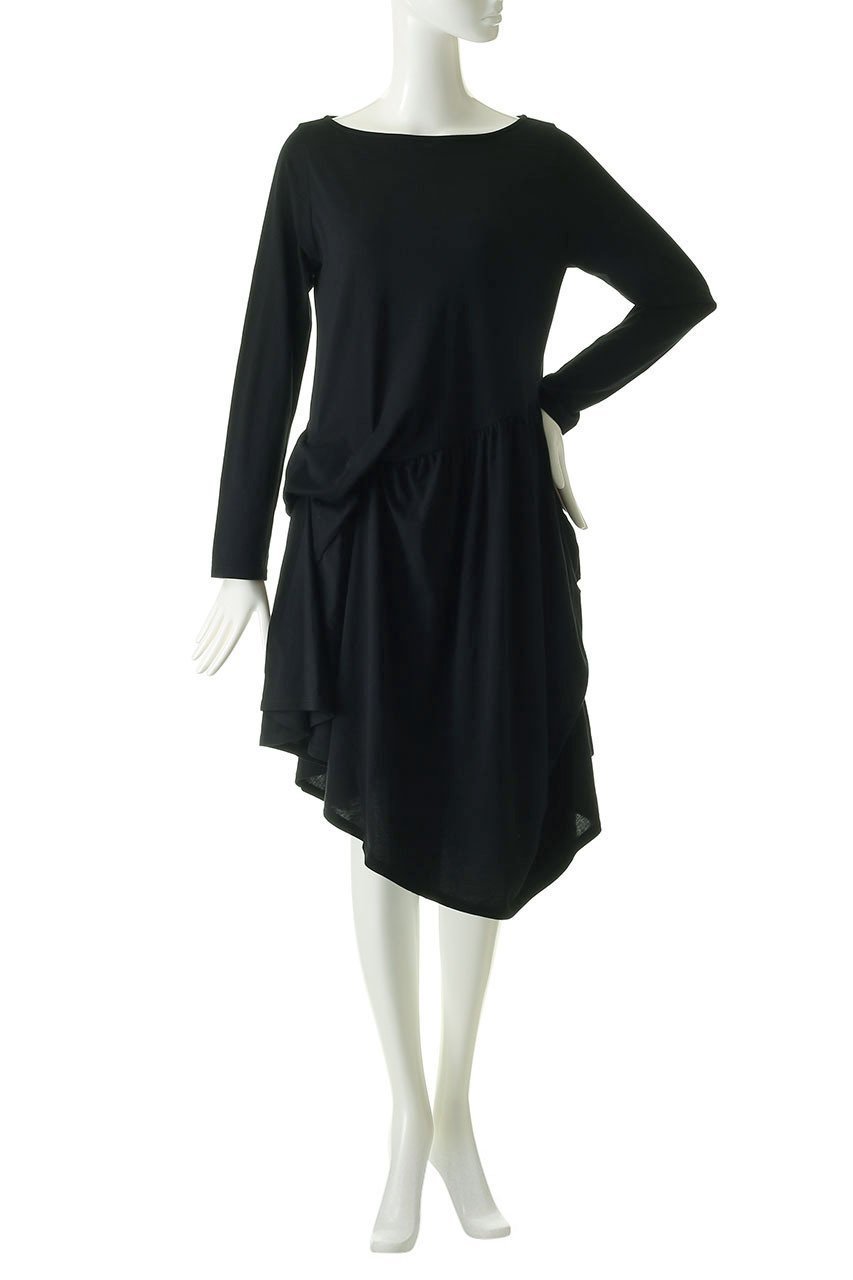 【フォーコーナーズ/+FOUR CORNERS】のシャーリングフレアワンピース 人気、トレンドファッション・服の通販 founy(ファニー) 　ファッション　Fashion　レディースファッション　Fashion for Women　ワンピース　Dresses　チュニック　Tunic Tops & Dresses　アシンメトリー　Asymmetrical Style　チュニック　Tunic, Long Top　ネックレス　Necklace, Pendant Necklace　フレア　Flare, Flared　ミックス　Mix, Mixed Style　ランダム　Random, Irregular　リラックス　Relax, Relaxed Fit　other-2|ID: prp329100000018454 ipo3291000000035473634