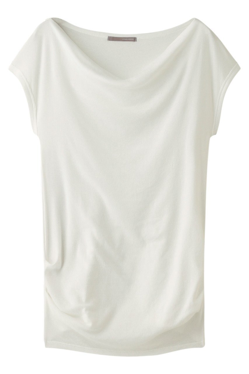 【フォーコーナーズ/+FOUR CORNERS】の【NEW】ハーフミラノオフショルダーTシャツ インテリア・キッズ・メンズ・レディースファッション・服の通販 founy(ファニー) 　ファッション　Fashion　レディースファッション　Fashion for Women　トップス・カットソー　Cut & Sew Tops　シャツ・ブラウス・オフィスカジュアル　Elegant Blouses & Button-Ups　ロングTシャツ・Tシャツ　Longline T-Shirts & Tees　カットソー・ベーシックTシャツ　Cut-and-Sewn Tops / Stretch Tees & Basics　インナー　Innerwear　ショート　Short, Short Length　ストレッチ　Stretch, Stretchy Fabric　スリーブ　Sleeve, Long Sleeve / Short Sleeve　ハーフ　Half, Half-Length　ミラノ　Milano Style, Italian-Inspired　夏　Summer　S/S・春夏　SS, Spring/Summer, Warm Season　オフ|ID: prp329100000018455 ipo3291000000032839991