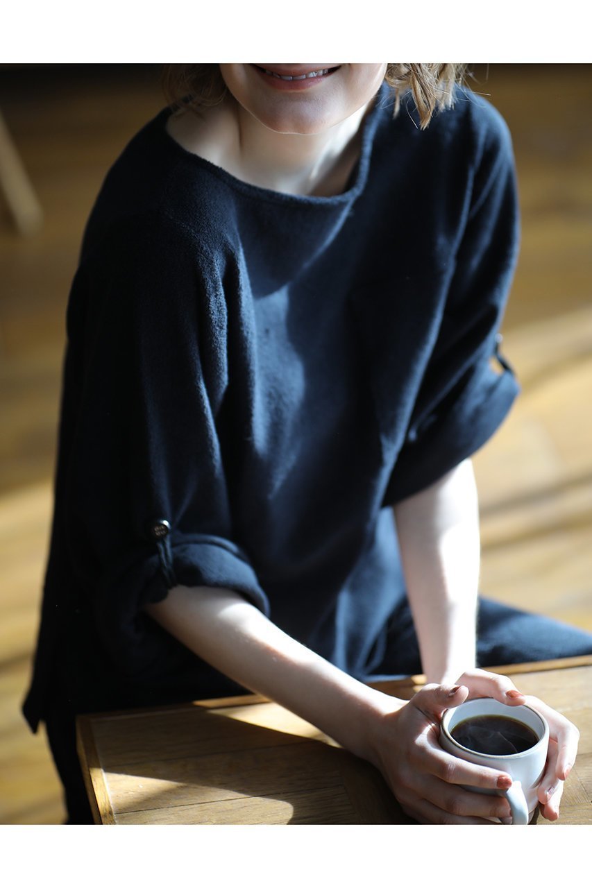 【フォーコーナーズ/+FOUR CORNERS】のパイル ロールアップスリーブプルオーバー 人気、トレンドファッション・服の通販 founy(ファニー) 　ファッション　Fashion　レディースファッション　WOMEN　トップス・カットソー　Tops/Tshirt　シャツ/ブラウス　Shirts/Blouses　ロング / Tシャツ　T-Shirts　プルオーバー　Pullover　カットソー　Cut and Sewn　ショート　Short　スリーブ　Sleeve　トレンド　Trend　リラックス　Relax　other-7|ID: prp329100000018462 ipo3291000000031409798