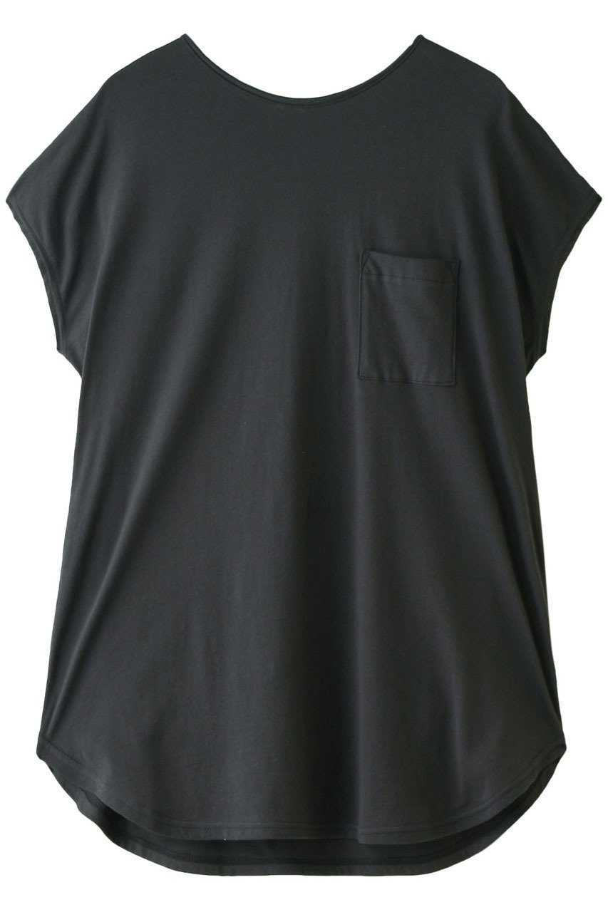 【フォーコーナーズ/+FOUR CORNERS】のビッグシルエットTシャツ インテリア・キッズ・メンズ・レディースファッション・服の通販 founy(ファニー) 　ファッション　Fashion　レディースファッション　Fashion for Women　トップス・カットソー　Cut & Sew Tops　シャツ・ブラウス・オフィスカジュアル　Elegant Blouses & Button-Ups　ロングTシャツ・Tシャツ　Longline T-Shirts & Tees　カットソー・ベーシックTシャツ　Cut-and-Sewn Tops / Stretch Tees & Basics　ショート　Short, Short Length　スリーブ　Sleeve, Long Sleeve / Short Sleeve　ビッグ　Big, Oversized　ファブリック　Fabric, Textile　フレンチ　French, French Style　リラックス　Relax, Relaxed Fit　今季　This Season, Current Season　夏　Summer　ダークグレー|ID: prp329100000018467 ipo3291000000032840694