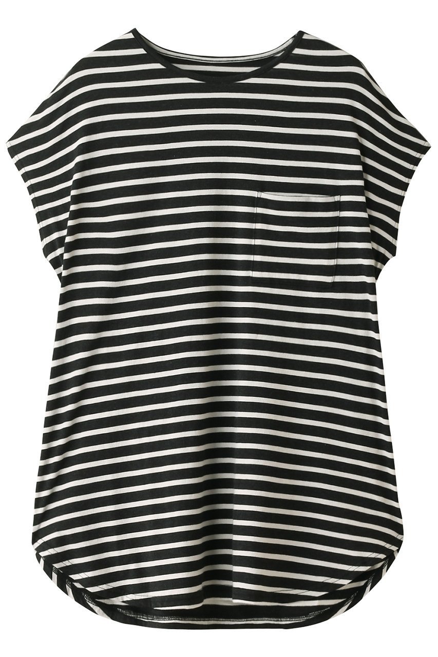 【フォーコーナーズ/+FOUR CORNERS】のビッグシルエットTシャツ インテリア・キッズ・メンズ・レディースファッション・服の通販 founy(ファニー) 　ファッション　Fashion　レディースファッション　Fashion for Women　トップス・カットソー　Cut & Sew Tops　シャツ・ブラウス・オフィスカジュアル　Elegant Blouses & Button-Ups　ロングTシャツ・Tシャツ　Longline T-Shirts & Tees　カットソー・ベーシックTシャツ　Cut-and-Sewn Tops / Stretch Tees & Basics　ショート　Short, Short Length　スリーブ　Sleeve, Long Sleeve / Short Sleeve　ビッグ　Big, Oversized　ファブリック　Fabric, Textile　フレンチ　French, French Style　リラックス　Relax, Relaxed Fit　今季　This Season, Current Season　夏　Summer　オフ×チャコール|ID: prp329100000018467 ipo3291000000032840704