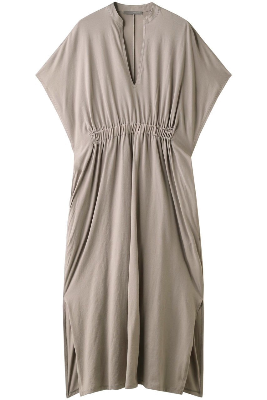 【フォーコーナーズ/+FOUR CORNERS】のギャザーワンピース インテリア・キッズ・メンズ・レディースファッション・服の通販 founy(ファニー) 　ファッション　Fashion　レディースファッション　Fashion for Women　ワンピース　Dresses　チュニック　Tunic Tops & Dresses　ギャザー　Gathered, Ruffled　チュニック　Tunic, Long Top　フロント　Front, Front Design　モカ|ID: prp329100000018468 ipo3291000000036651772