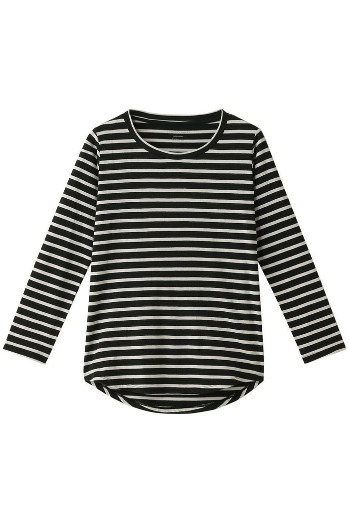 【フォーコーナーズ/+FOUR CORNERS】の天竺ボーダーTシャツ インテリア・キッズ・メンズ・レディースファッション・服の通販 founy(ファニー) https://founy.com/ ファッション Fashion レディースファッション Fashion for Women トップス・カットソー Cut & Sew Tops シャツ・ブラウス・オフィスカジュアル Elegant Blouses & Button-Ups ロングTシャツ・Tシャツ Longline T-Shirts & Tees カットソー・ベーシックTシャツ Cut-and-Sewn Tops / Stretch Tees & Basics おすすめ Recommended / Our Picks カットソー Cut and Sewn Top ギャザー Gathered, Ruffled スリーブ Sleeve, Long Sleeve / Short Sleeve フィット Fit, Slim Fit ボーダー Border, Stripe ロング Long, Long-Length 今季 This Season, Current Season |ID: prp329100000018476 ipo3291000000036971334