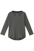 【フォーコーナーズ/+FOUR CORNERS】の天竺ボーダーTシャツ オフ×ブラック|ID: prp329100000018476 ipo3291000000036971337