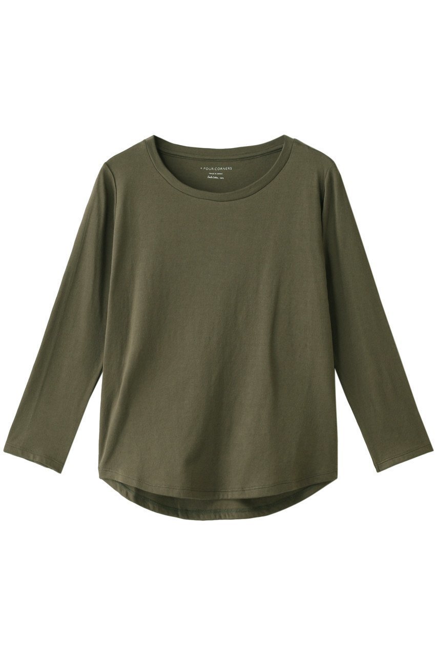 【フォーコーナーズ/+FOUR CORNERS】のコスT接結 インテリア・キッズ・メンズ・レディースファッション・服の通販 founy(ファニー) ファッション Fashion レディースファッション Fashion for Women トップス・カットソー Cut & Sew Tops シャツ・ブラウス・オフィスカジュアル Elegant Blouses & Button-Ups ロングTシャツ・Tシャツ Longline T-Shirts & Tees カットソー・ベーシックTシャツ Cut-and-Sewn Tops / Stretch Tees & Basics おすすめ Recommended / Our Picks カットソー Cut and Sewn Top スリーブ Sleeve, Long Sleeve / Short Sleeve ベーシック Basic, Essential ロング Long, Long-Length カーキ|ID: prp329100000018479 ipo3291000000032836765