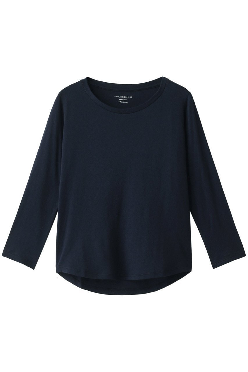 【フォーコーナーズ/+FOUR CORNERS】のコスT接結 インテリア・キッズ・メンズ・レディースファッション・服の通販 founy(ファニー) ファッション Fashion レディースファッション Fashion for Women トップス・カットソー Cut & Sew Tops シャツ・ブラウス・オフィスカジュアル Elegant Blouses & Button-Ups ロングTシャツ・Tシャツ Longline T-Shirts & Tees カットソー・ベーシックTシャツ Cut-and-Sewn Tops / Stretch Tees & Basics おすすめ Recommended / Our Picks カットソー Cut and Sewn Top スリーブ Sleeve, Long Sleeve / Short Sleeve ベーシック Basic, Essential ロング Long, Long-Length ネイビー|ID: prp329100000018479 ipo3291000000035809444