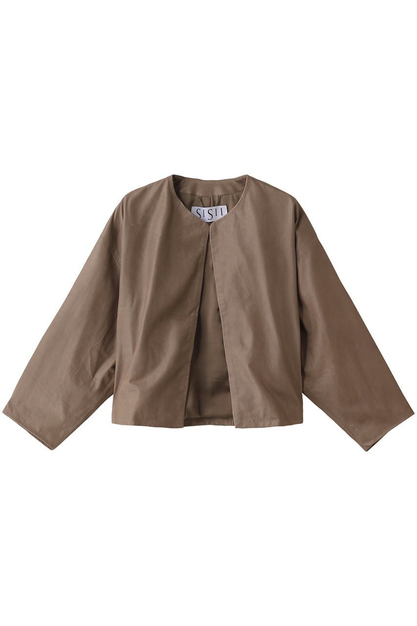 【シシ/sisii】のノーカラージャケット インテリア・キッズ・メンズ・レディースファッション・服の通販 founy(ファニー) 　ファッション　Fashion　レディースファッション　Fashion for Women　アウター　Coat / Outerwear Collection　レディースジャケット・軽アウター　Jackets　ノーカラージャケット / シンプル上品コーデ　Collarless Jackets　シンプル　Simple, Minimal　ジャケット　Jacket, Outerwear　ライトグレー|ID: prp329100000018483 ipo3291000000032916953