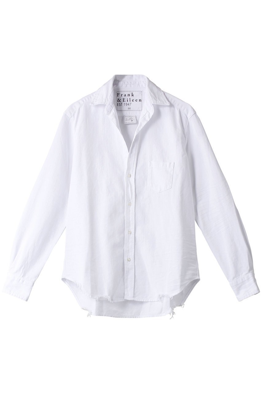 【フランク&アイリーン/Frank&Eileen】のEILEEN コアイタリアンインディゴデニム ホワイトデニムシャツ インテリア・キッズ・メンズ・レディースファッション・服の通販 founy(ファニー) ファッション Fashion レディースファッション Fashion for Women トップス・カットソー Cut & Sew Tops シャツ・ブラウス・オフィスカジュアル Elegant Blouses & Button-Ups スリーブ Sleeve, Long Sleeve / Short Sleeve ダメージ Distressed, Destroyed デニム Denim, Jeans Material ロング Long, Long-Length 定番 Standard, Basic Item ホワイト|ID: prp329100000018579 ipo3291000000036070921