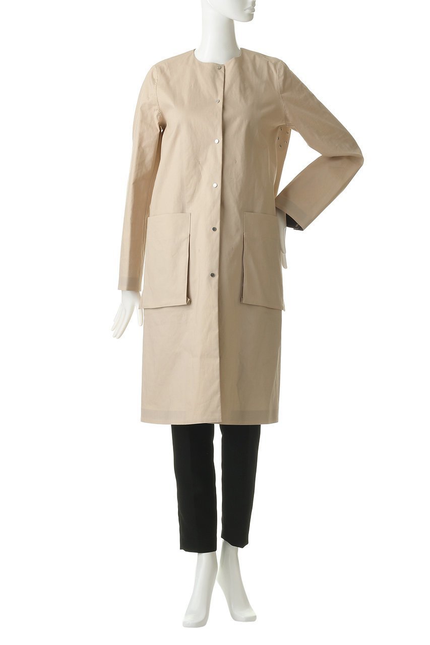 【エリオポール/heliopole】の【Traditional Weatherwear】ARKLEY LONG ノーカラーコート 人気、トレンドファッション・服の通販 founy(ファニー) 　ファッション　Fashion　レディースファッション　Fashion for Women　アウター　Coat / Outerwear Collection　コート・ロングコート・ピーコート　Long Coats, Peacoats & More　バランス　Balance, Style Balance　ポケット　Pocket, Pocket Detail　ロング　Long, Long-Length　エレガント 上品　Elegant　other-2|ID: prp329100000019066 ipo3291000000036459508