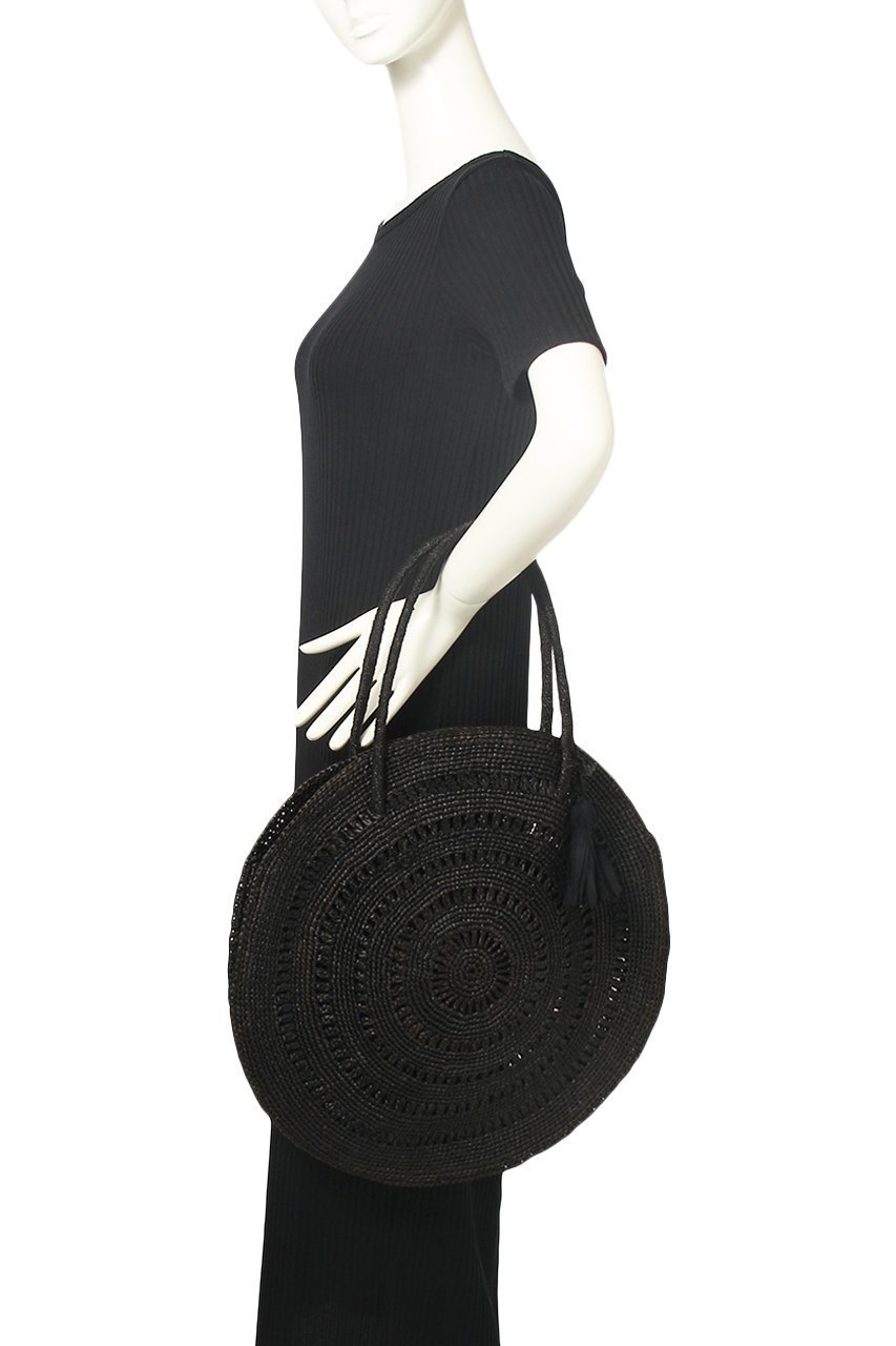 【エリオポール/heliopole】の【MAISON NH PARIS】サークル型ラフィアバッグ 人気、トレンドファッション・服の通販 founy(ファニー) 　ファッション　Fashion　レディースファッション　Fashion for Women　バッグ　Bags　サークル　Circle, Round Design　シンプル　Simple, Minimal　フェミニン　Feminine, Girly　フォルム　Silhouette, Form　ラフィア　Raffia, Natural Straw　エレガント 上品　Elegant　定番　Standard, Basic Item　other-2|ID: prp329100000019416 ipo3291000000032797908