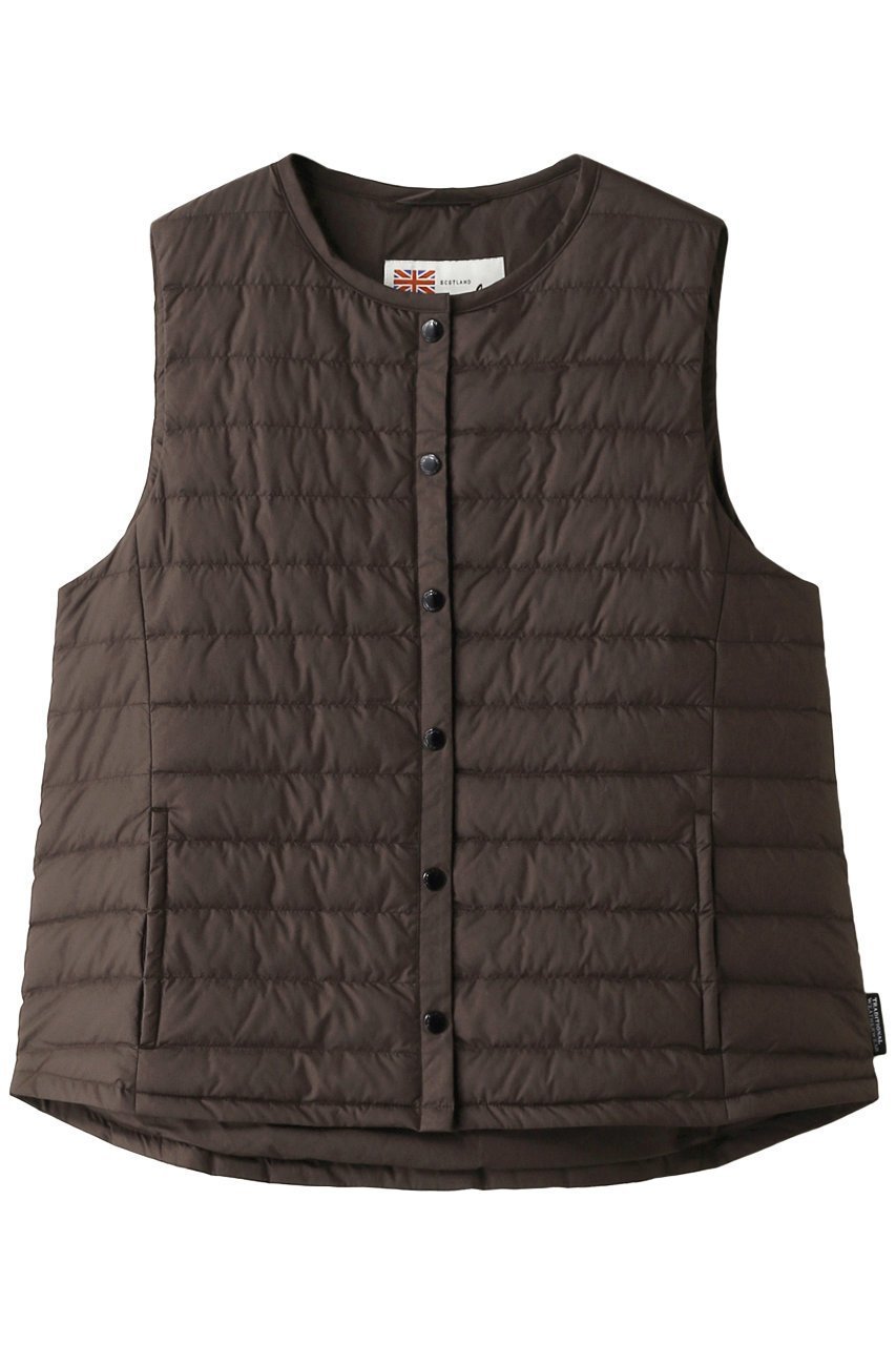 【エリオポール/heliopole】の【Traditional Weatherwear】【ARKLEY】 DOWN VEST PACKABLE/ダウンベスト(パッカブル) インテリア・キッズ・メンズ・レディースファッション・服の通販 founy(ファニー) ファッション Fashion レディースファッション Fashion for Women アウター Coat / Outerwear Collection コート・ロングコート・ピーコート Long Coats, Peacoats & More インナー Innerwear シンプル Simple, Minimal ダウン Down, Puffer ベスト Vest, Waistcoat 定番 Standard, Basic Item ブラウン|ID: prp329100000019441 ipo3291000000032924093