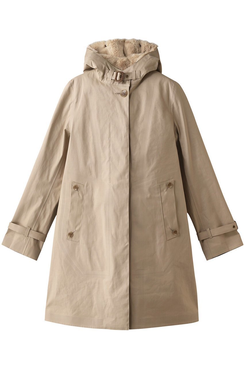 【エリオポール/heliopole】の【Traditional Weatherwear】【DELVINE】 with FUR ファーライナーAラインコート インテリア・キッズ・メンズ・レディースファッション・服の通販 founy(ファニー) ファッション Fashion レディースファッション Fashion for Women アウター Coat / Outerwear Collection コート・ロングコート・ピーコート Long Coats, Peacoats & More Aラインコート A-Line Coats シンプル Simple, Minimal ライナー Liner, Inner Layer ロング Long, Long-Length 定番 Standard, Basic Item ライトベージュ|ID: prp329100000019442 ipo3291000000032924010