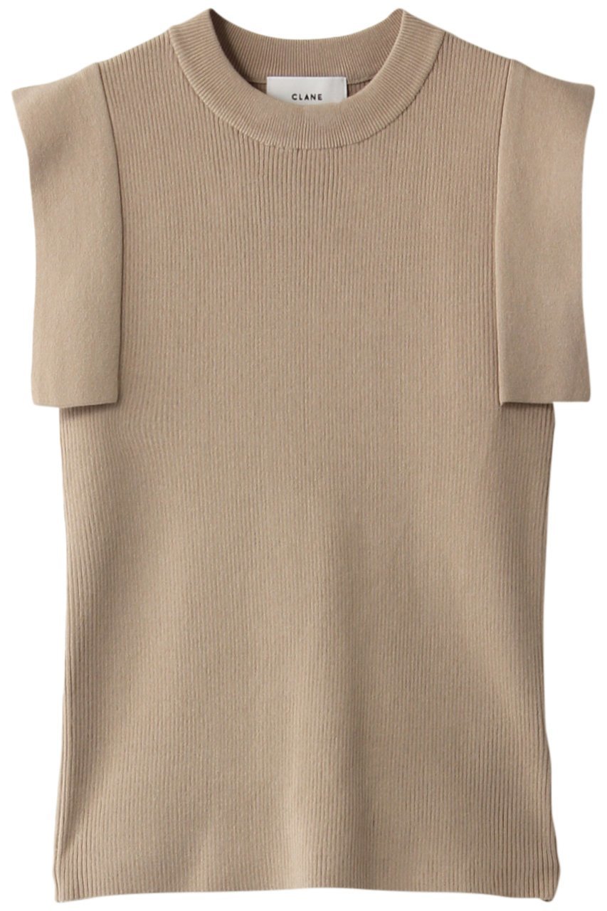 【クラネ/CLANE】のSQUARE SLEEVE KNIT TOPS/トップス インテリア・キッズ・メンズ・レディースファッション・服の通販 founy(ファニー) 　ファッション　Fashion　レディースファッション　Fashion for Women　トップス・カットソー　Cut & Sew Tops　ニット　Knit Tops & Sweaters　カジュアルプルオーバー・ニットトップス　Pullovers & Knit Tops / Casual Pullovers　シンプル　Simple, Minimal　スクエア　Square, Square Shape　スリーブ　Sleeve, Long Sleeve / Short Sleeve　フィット　Fit, Slim Fit　ベージュ|ID: prp329100000024987 ipo3291000000036099085