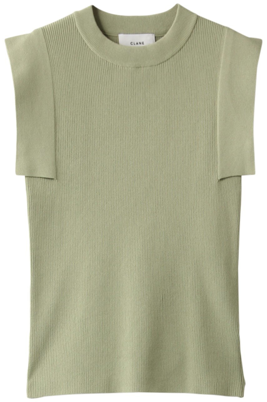 【クラネ/CLANE】のSQUARE SLEEVE KNIT TOPS/トップス インテリア・キッズ・メンズ・レディースファッション・服の通販 founy(ファニー) 　ファッション　Fashion　レディースファッション　Fashion for Women　トップス・カットソー　Cut & Sew Tops　ニット　Knit Tops & Sweaters　カジュアルプルオーバー・ニットトップス　Pullovers & Knit Tops / Casual Pullovers　シンプル　Simple, Minimal　スクエア　Square, Square Shape　スリーブ　Sleeve, Long Sleeve / Short Sleeve　フィット　Fit, Slim Fit　モスグリーン|ID: prp329100000024987 ipo3291000000036099086