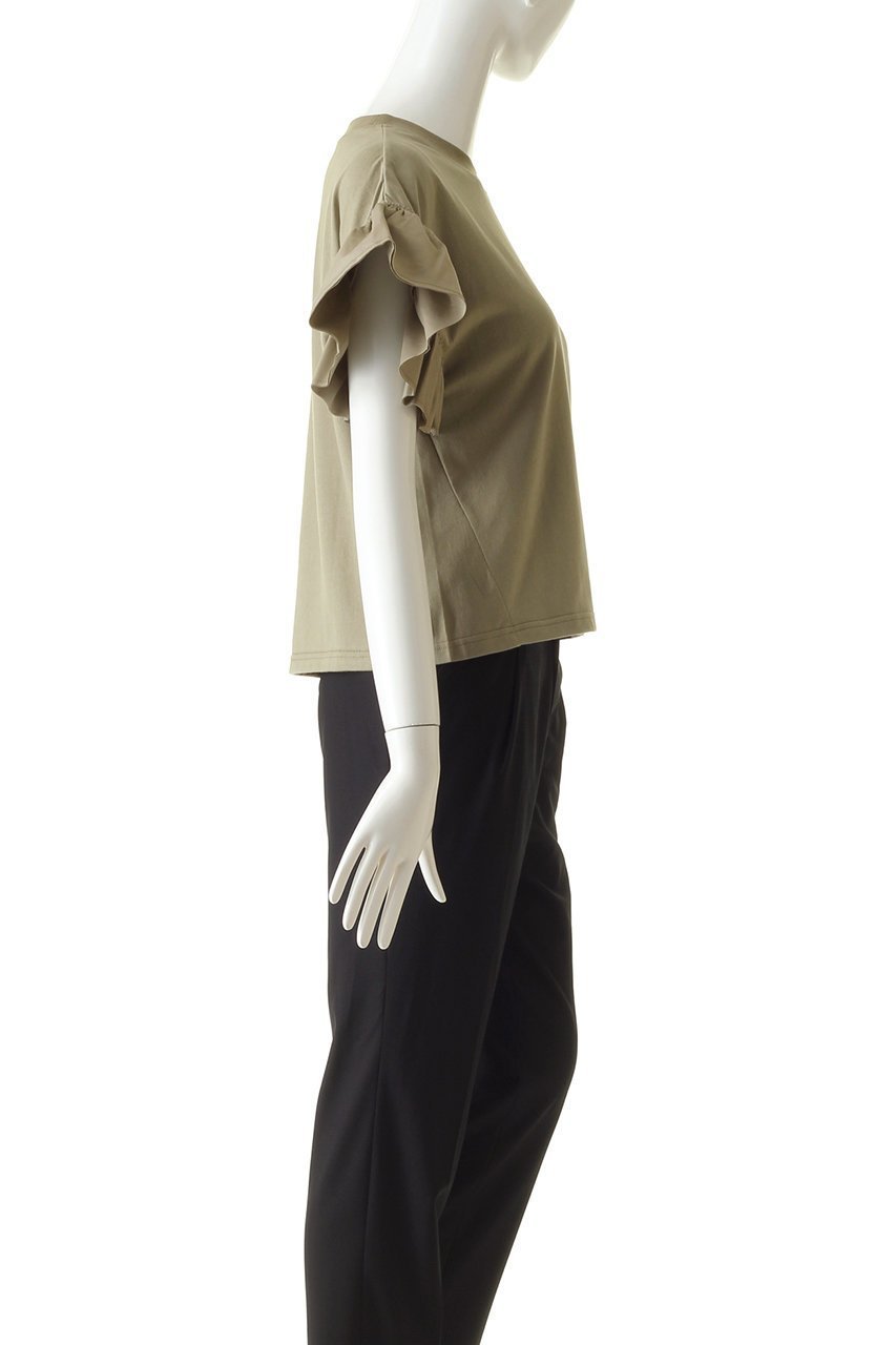 【クラネ/CLANE】のFRILL SLEEVE TOPS/トップス 人気、トレンドファッション・服の通販 founy(ファニー) ファッション Fashion レディースファッション Fashion for Women トップス・カットソー Cut & Sew Tops シャツ・ブラウス・オフィスカジュアル Elegant Blouses & Button-Ups ロングTシャツ・Tシャツ Longline T-Shirts & Tees カットソー・ベーシックTシャツ Cut-and-Sewn Tops / Stretch Tees & Basics コンパクト Compact, Small Size ショート Short, Short Length スリーブ Sleeve, Long Sleeve / Short Sleeve バランス Balance, Style Balance フリル Frill, Ruffle ボトム Bottoms, Lower Wear 夏 Summer other-3|ID: prp329100000024996 ipo3291000000032838381