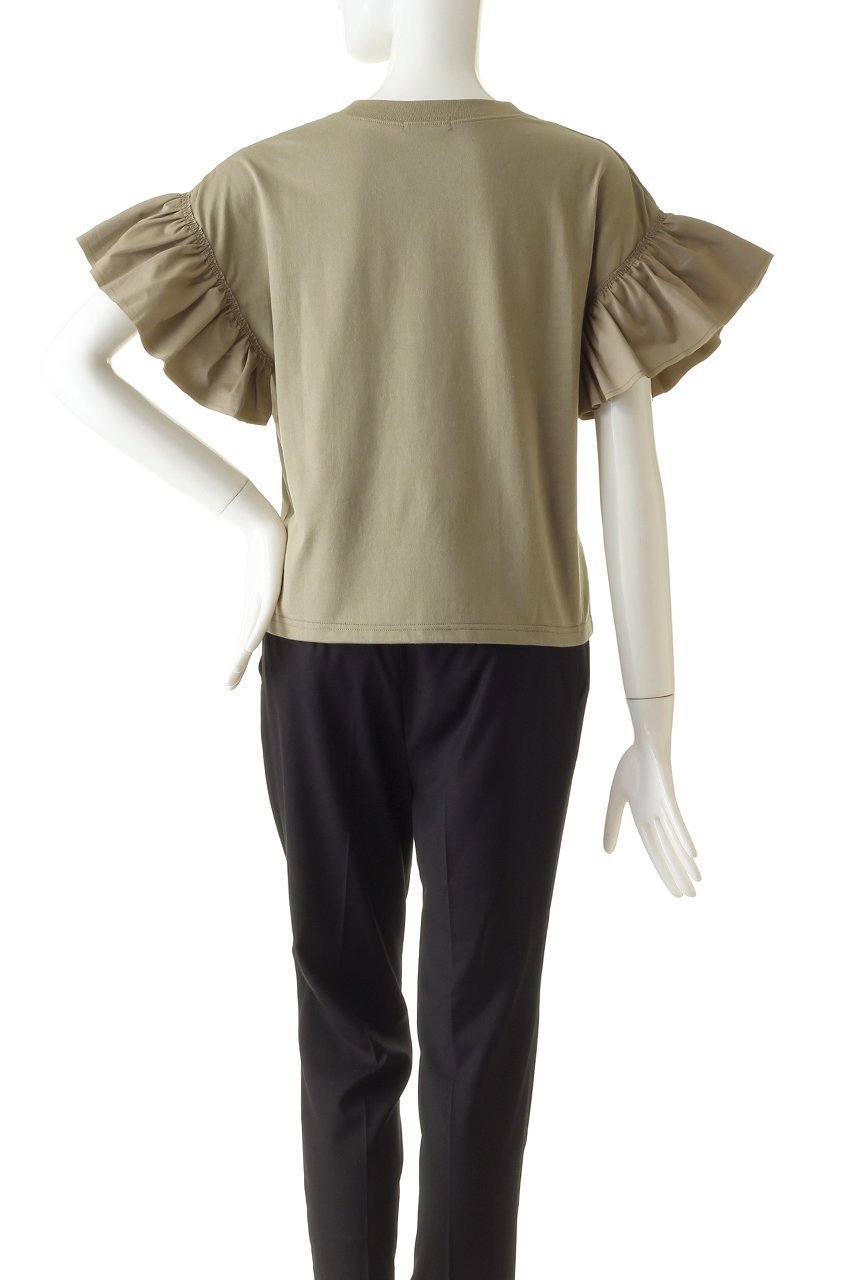 【クラネ/CLANE】のFRILL SLEEVE TOPS/トップス 人気、トレンドファッション・服の通販 founy(ファニー) ファッション Fashion レディースファッション Fashion for Women トップス・カットソー Cut & Sew Tops シャツ・ブラウス・オフィスカジュアル Elegant Blouses & Button-Ups ロングTシャツ・Tシャツ Longline T-Shirts & Tees カットソー・ベーシックTシャツ Cut-and-Sewn Tops / Stretch Tees & Basics コンパクト Compact, Small Size ショート Short, Short Length スリーブ Sleeve, Long Sleeve / Short Sleeve バランス Balance, Style Balance フリル Frill, Ruffle ボトム Bottoms, Lower Wear 夏 Summer other-4|ID: prp329100000024996 ipo3291000000032838386