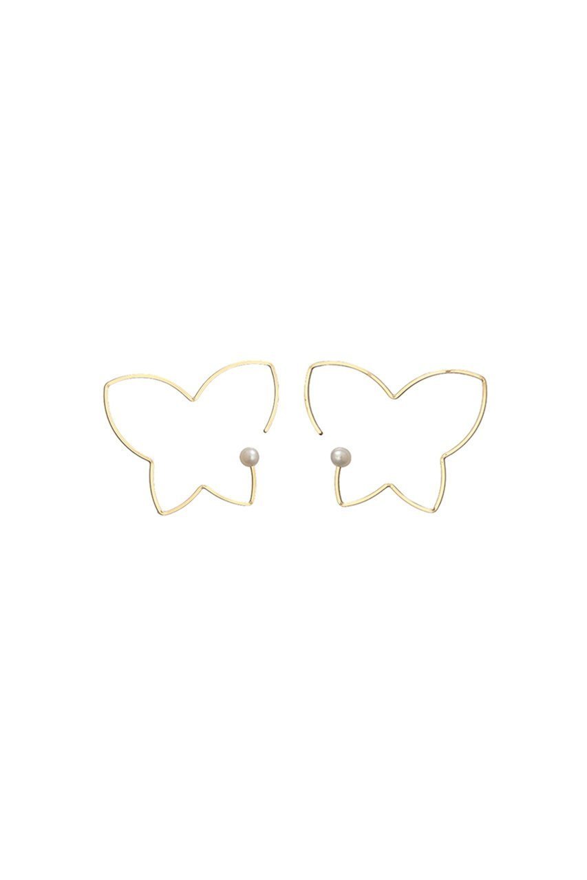 【ナチュラリジュエリ/NATURALI JEWELRY】のバタフライフープピアス 人気、トレンドファッション・服の通販 founy(ファニー) 　ファッション　Fashion　レディースファッション　WOMEN　ジュエリー　Jewelry　リング　Rings　イヤリング　Earrings　イヤリング　Earrings　オケージョン　Occasion　シンプル　Simple　バタフライ　Butterfly　パール　Pearl　フォルム　Form　フープ　Hoop　モチーフ　Motif　リュクス　Luxe　 other-1|ID: prp329100000025978 ipo3291000000030802421