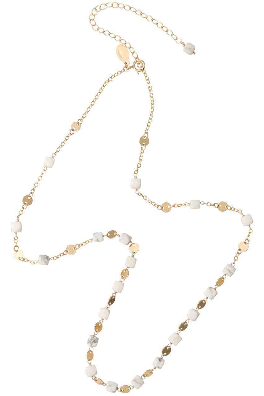 【ナチュラリジュエリ/NATURALI JEWELRY】のスキップカラーネックレス インテリア・キッズ・メンズ・レディースファッション・服の通販 founy(ファニー) 　ファッション　Fashion　レディースファッション　Fashion for Women　ジュエリー　Jewelry　ネックレス　Necklaces & Pendants　おすすめ　Recommended / Our Picks　サークル　Circle, Round Design　スクエア　Square, Square Shape　ストーン　Stone, Gem-Like　セットアップ　Set-Up, Coordinated Outfit　チェーン　Chain, Chain Strap　ネックレス　Necklace, Pendant Necklace　パーティ　Party, Party Style　マーブル　Marble, Marble Pattern　モチーフ　Motif, Design Theme　エレガント 上品　Elegant　夏　Summer　春　Spring　S/S・春夏　SS, Spring/Summer, Warm Season　ハウライト|ID: prp329100000026015 ipo3291000000036033440