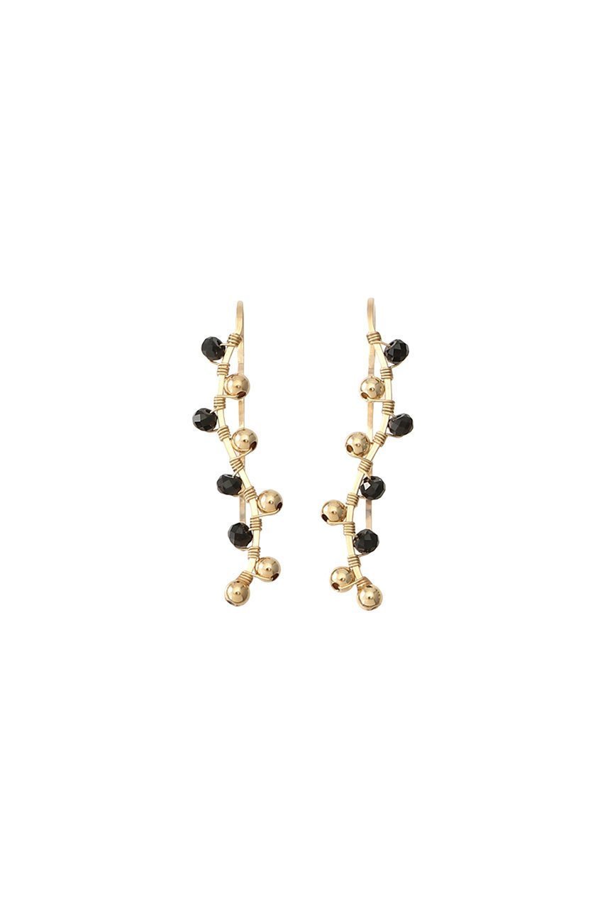 【ナチュラリジュエリ/NATURALI JEWELRY】のウェーブクリップピアス(ブラックスピネルミックス) インテリア・キッズ・メンズ・レディースファッション・服の通販 founy(ファニー) 　ファッション　Fashion　レディースファッション　Fashion for Women　ジュエリー　Jewelry　ファッションリング　Fashion Rings　イヤリング・フープ・ドロップタイプ　Hoop, Drop & Clip Earrings　イヤリング　Earrings　コンパクト　Compact, Small Size　再入荷　Restock / Back in Stock　ブラックスピネル|ID: prp329100000026057 ipo3291000000030802404