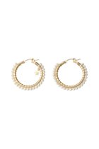 【ナチュラリジュエリ/NATURALI JEWELRY】のパール巻フープピアス M パール|ID: prp329100000026118 ipo3291000000035612547