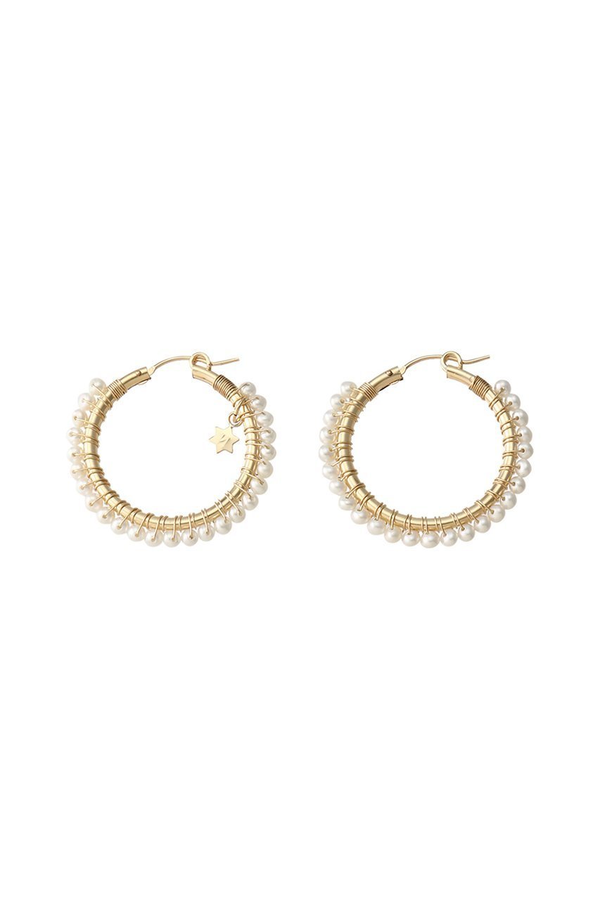 【ナチュラリジュエリ/NATURALI JEWELRY】のパール巻フープピアス M インテリア・キッズ・メンズ・レディースファッション・服の通販 founy(ファニー) 　ファッション　Fashion　レディースファッション　Fashion for Women　ジュエリー　Jewelry　ファッションリング　Fashion Rings　イヤリング・フープ・ドロップタイプ　Hoop, Drop & Clip Earrings　イヤリング　Earrings　シンプル　Simple, Minimal　パール　Pearl, Pearl Accent　フェミニン　Feminine, Girly　フープ　Hoop, Hoop Earrings　定番　Standard, Basic Item　パール|ID: prp329100000026118 ipo3291000000035612547