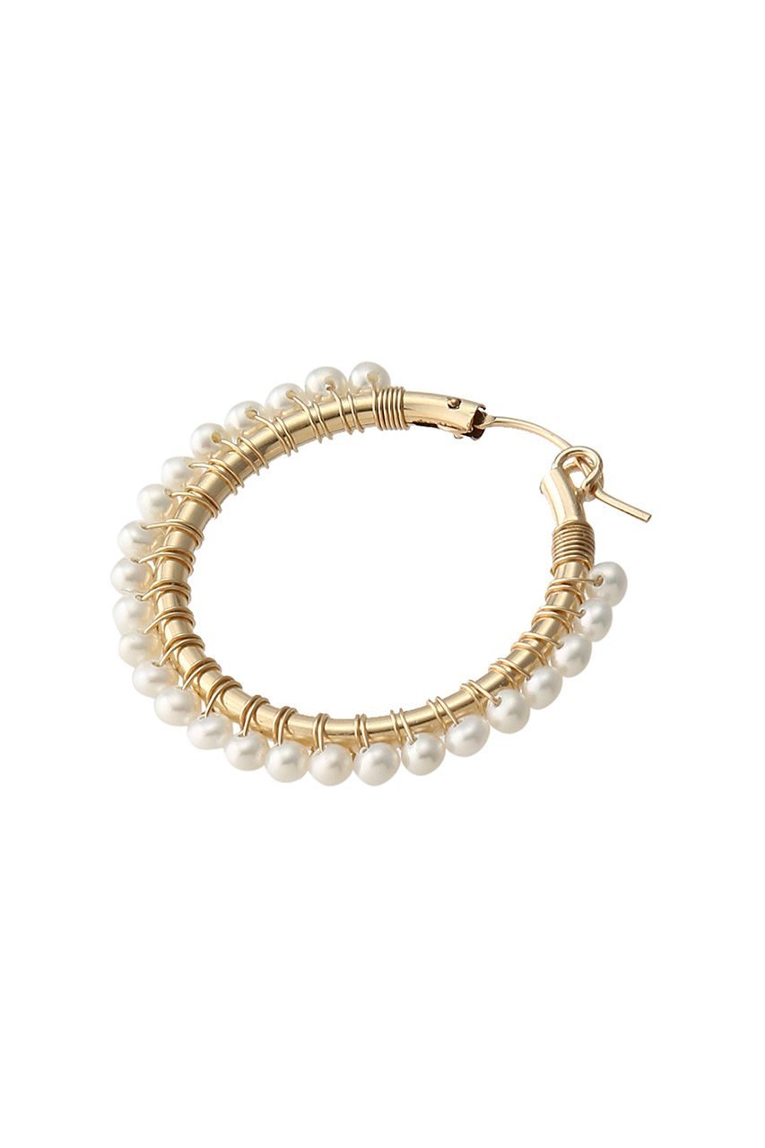 【ナチュラリジュエリ/NATURALI JEWELRY】のパール巻フープピアス M 人気、トレンドファッション・服の通販 founy(ファニー) 　ファッション　Fashion　レディースファッション　Fashion for Women　ジュエリー　Jewelry　ファッションリング　Fashion Rings　イヤリング・フープ・ドロップタイプ　Hoop, Drop & Clip Earrings　イヤリング　Earrings　シンプル　Simple, Minimal　パール　Pearl, Pearl Accent　フェミニン　Feminine, Girly　フープ　Hoop, Hoop Earrings　定番　Standard, Basic Item　other-3|ID: prp329100000026118 ipo3291000000035612549