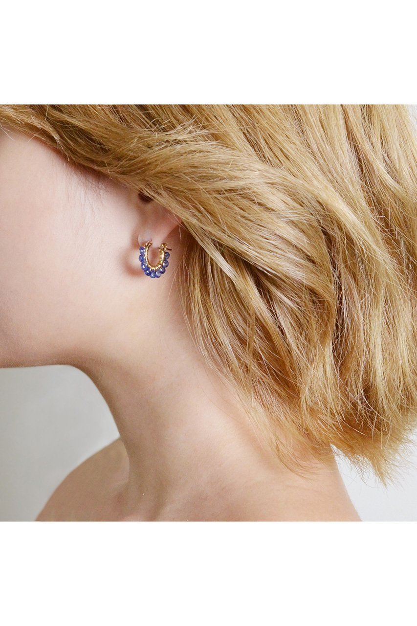 【ナチュラリジュエリ/NATURALI JEWELRY】のサファイア巻きフープピアス S 人気、トレンドファッション・服の通販 founy(ファニー) 　ファッション　Fashion　レディースファッション　WOMEN　ジュエリー　Jewelry　リング　Rings　イヤリング　Earrings　イヤリング　Earrings　フェミニン　Feminine　フープ　Hoop　定番　Standard　other-2|ID: prp329100000026200 ipo3291000000031267338