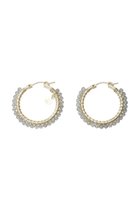 【ナチュラリジュエリ/NATURALI JEWELRY】のラブラドライト巻きフープピアス M ラブラドライト|ID: prp329100000026204 ipo3291000000030802637