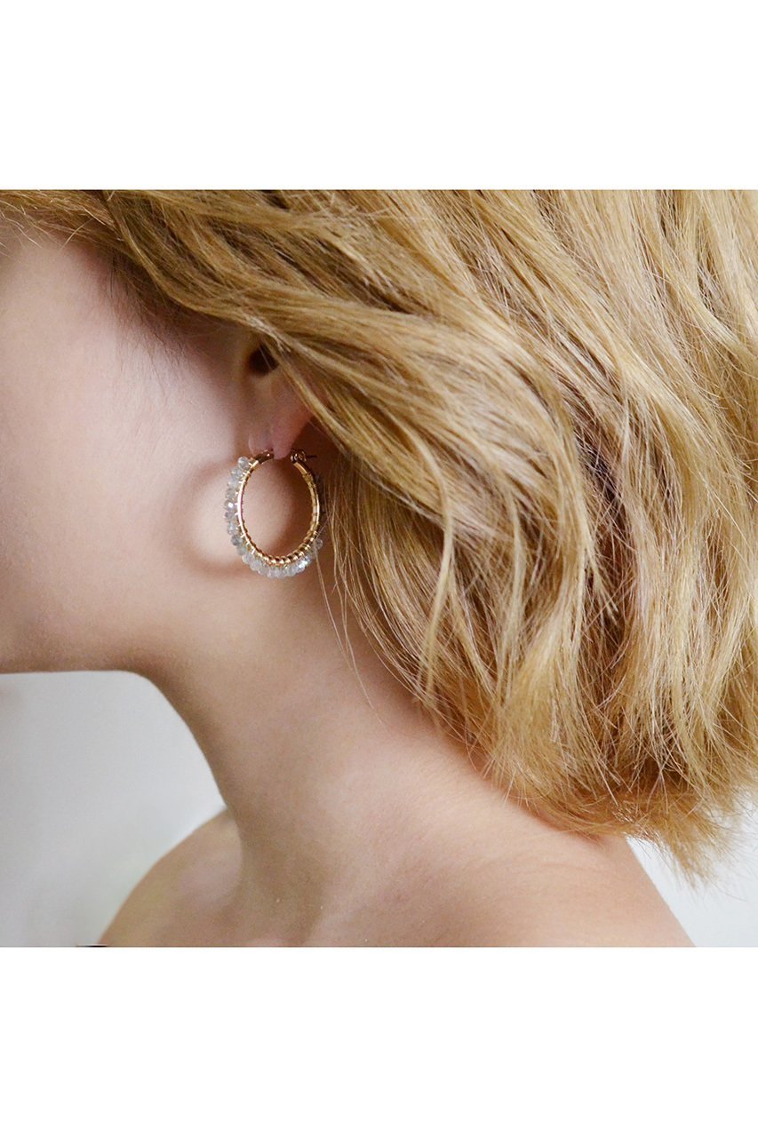 【ナチュラリジュエリ/NATURALI JEWELRY】のラブラドライト巻きフープピアス M 人気、トレンドファッション・服の通販 founy(ファニー) 　ファッション　Fashion　レディースファッション　WOMEN　ジュエリー　Jewelry　リング　Rings　イヤリング　Earrings　イヤリング　Earrings　シンプル　Simple　フープ　Hoop　定番　Standard　other-2|ID: prp329100000026204 ipo3291000000031267335