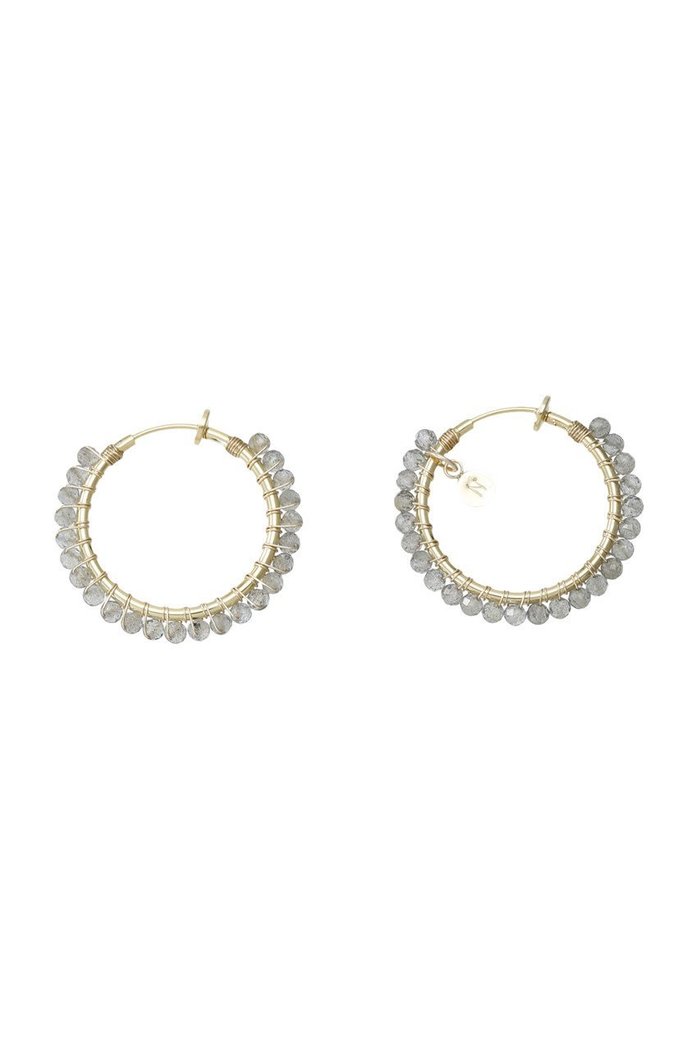 【ナチュラリジュエリ/NATURALI JEWELRY】のラブラドライト巻きフープイヤリング M インテリア・キッズ・メンズ・レディースファッション・服の通販 founy(ファニー) https://founy.com/ ファッション Fashion レディースファッション WOMEN ジュエリー Jewelry リング Rings イヤリング Earrings イヤリング Earrings シンプル Simple フープ Hoop 定番 Standard |ID: prp329100000026210 ipo3291000000030802632