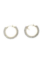 【ナチュラリジュエリ/NATURALI JEWELRY】のラブラドライト巻きフープイヤリング M ラブラドライト|ID: prp329100000026210 ipo3291000000030802633
