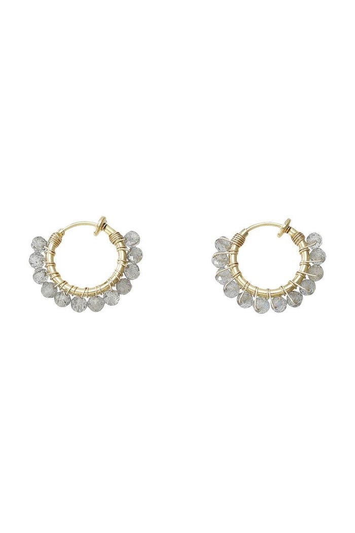 【ナチュラリジュエリ/NATURALI JEWELRY】のラブラドライト巻きフープイヤリング S インテリア・キッズ・メンズ・レディースファッション・服の通販 founy(ファニー) https://founy.com/ ファッション Fashion レディースファッション WOMEN ジュエリー Jewelry リング Rings イヤリング Earrings イヤリング Earrings フェミニン Feminine フープ Hoop 定番 Standard |ID: prp329100000026211 ipo3291000000030802630