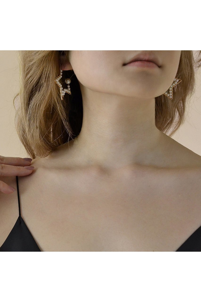 【ナチュラリジュエリ/NATURALI JEWELRY】のパールスター巻きフープピアス 人気、トレンドファッション・服の通販 founy(ファニー) 　ファッション　Fashion　レディースファッション　Fashion for Women　ジュエリー　Jewelry　ファッションリング　Fashion Rings　イヤリング・フープ・ドロップタイプ　Hoop, Drop & Clip Earrings　イヤリング　Earrings　パーティ　Party, Party Style　パール　Pearl, Pearl Accent　フープ　Hoop, Hoop Earrings　モチーフ　Motif, Design Theme　エレガント 上品　Elegant　other-3|ID: prp329100000026223 ipo3291000000035612560