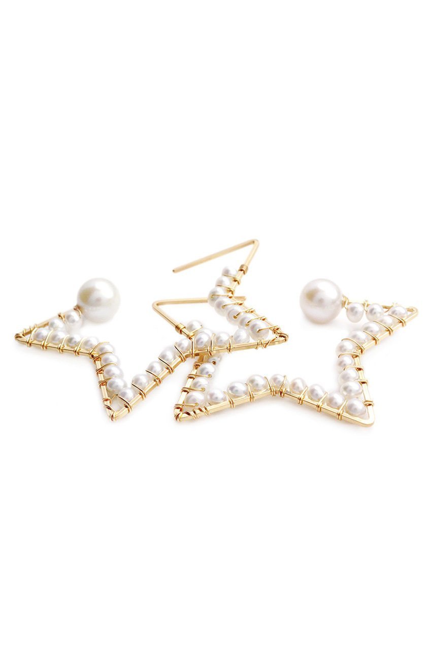 【ナチュラリジュエリ/NATURALI JEWELRY】のパールスター巻きフープピアス 人気、トレンドファッション・服の通販 founy(ファニー) 　ファッション　Fashion　レディースファッション　Fashion for Women　ジュエリー　Jewelry　ファッションリング　Fashion Rings　イヤリング・フープ・ドロップタイプ　Hoop, Drop & Clip Earrings　イヤリング　Earrings　パーティ　Party, Party Style　パール　Pearl, Pearl Accent　フープ　Hoop, Hoop Earrings　モチーフ　Motif, Design Theme　エレガント 上品　Elegant　other-4|ID: prp329100000026223 ipo3291000000035612561