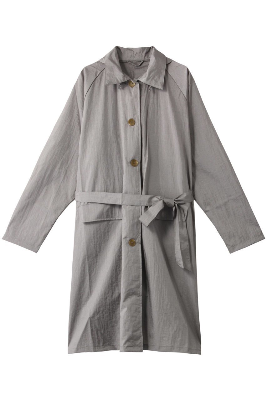 【ムーンバット/MOONBAT】のナイロンワッシャーステンカラーレインコート インテリア・キッズ・メンズ・レディースファッション・服の通販 founy(ファニー) 　ファッション　Fashion　レディースファッション　Fashion for Women　アウター　Coat / Outerwear Collection　コート・ロングコート・ピーコート　Long Coats, Peacoats & More　シンプル　Simple, Minimal　エレガント 上品　Elegant　グレー|ID: prp329100000032059 ipo3291000000035824379