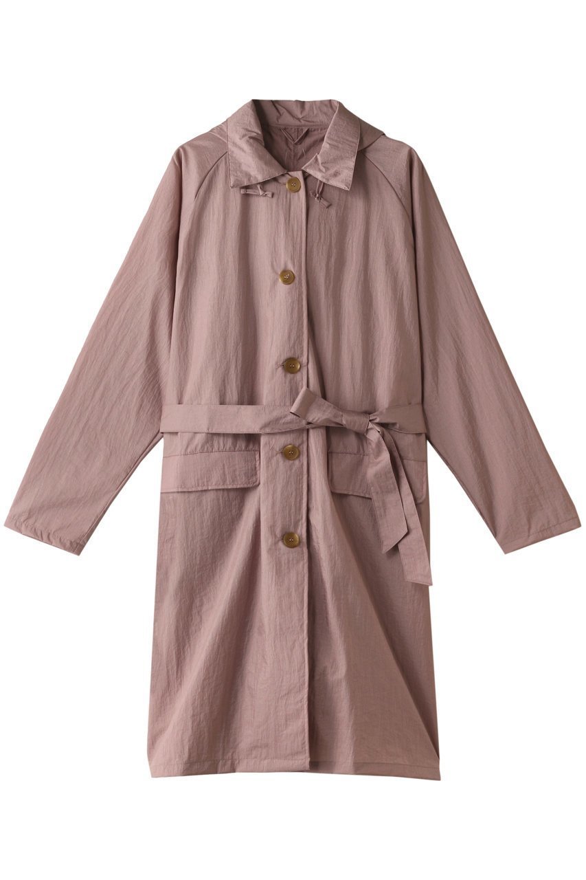 【ムーンバット/MOONBAT】のナイロンワッシャーステンカラーレインコート インテリア・キッズ・メンズ・レディースファッション・服の通販 founy(ファニー) 　ファッション　Fashion　レディースファッション　Fashion for Women　アウター　Coat / Outerwear Collection　コート・ロングコート・ピーコート　Long Coats, Peacoats & More　シンプル　Simple, Minimal　エレガント 上品　Elegant　ピンク|ID: prp329100000032059 ipo3291000000035824380