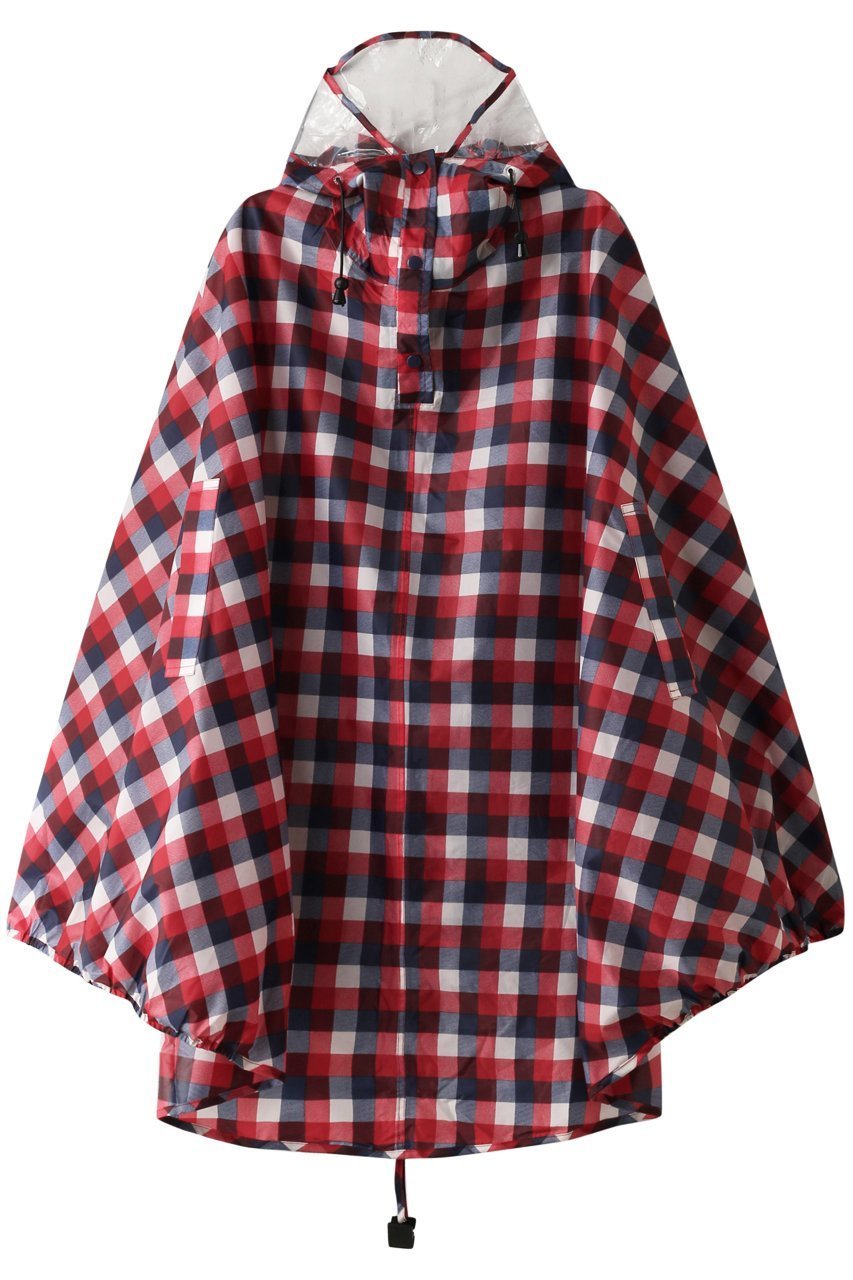 【ムーンバット/MOONBAT】のブロックチェック レインポンチョ インテリア・キッズ・メンズ・レディースファッション・服の通販 founy(ファニー) 　ファッション　Fashion　レディースファッション　Fashion for Women　アウター　Coat / Outerwear Collection　コート・ロングコート・ピーコート　Long Coats, Peacoats & More　ポンチョ・ケープコート　Ponchos & Capes　アウトドア　Outdoor Clothing　カラフル　Colorful Design　チェック　Check, Plaid, Tartan　ブロック　Block, Solid Block Pattern　定番　Standard, Basic Item　レッド|ID: prp329100000032758 ipo3291000000032922154